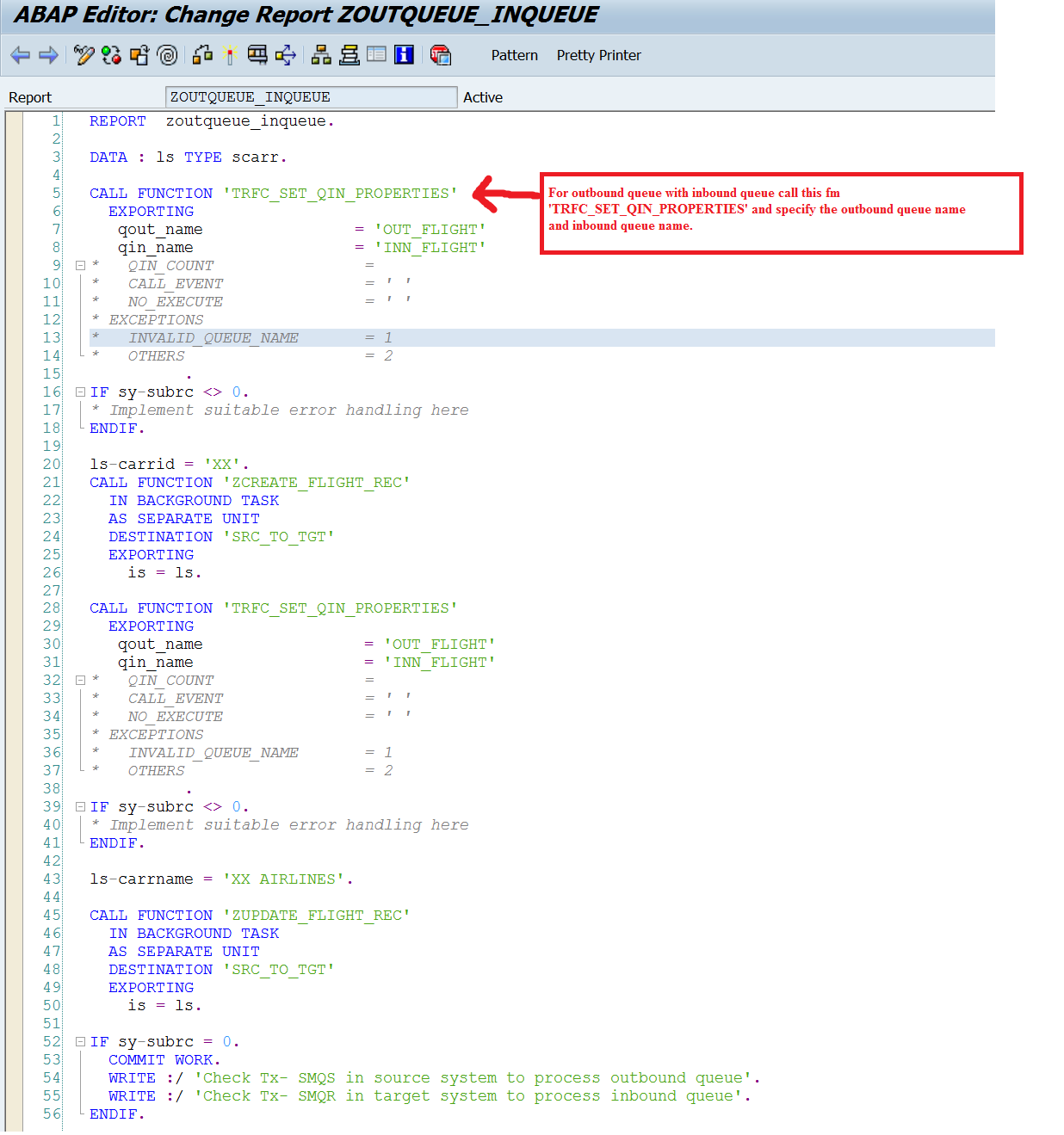 TECHSAP qRFC with Outbound Queue & Inbound Queue between two