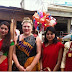 Hanna from Scotland, celebrating Teej with Nepalese women