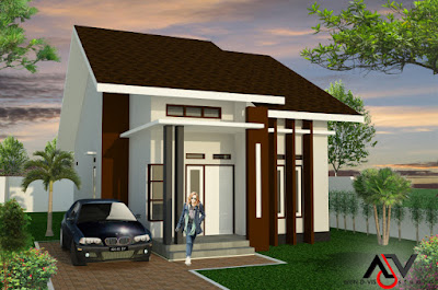 detail gambar desain denah rumah minimalis tipe 36 sederhana