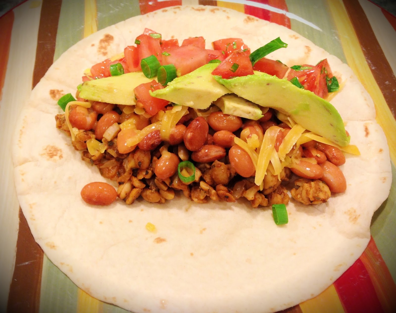 Yummy Fixins Tempeh and Pinto Bean Soft Tacos