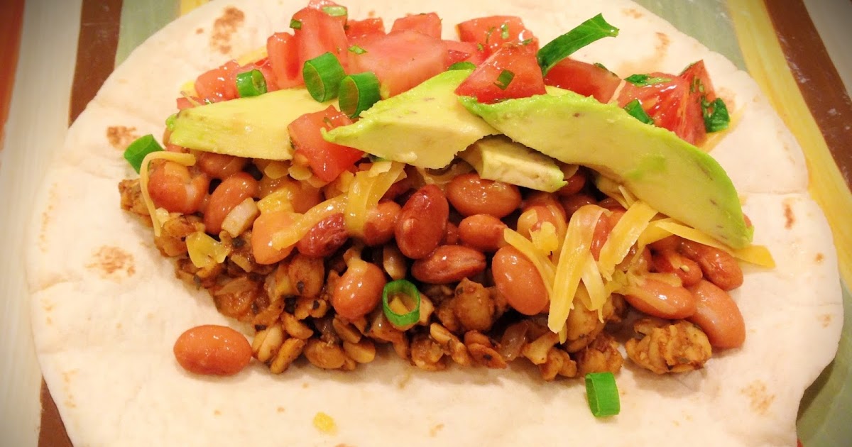 Yummy Fixins Tempeh and Pinto Bean Soft Tacos