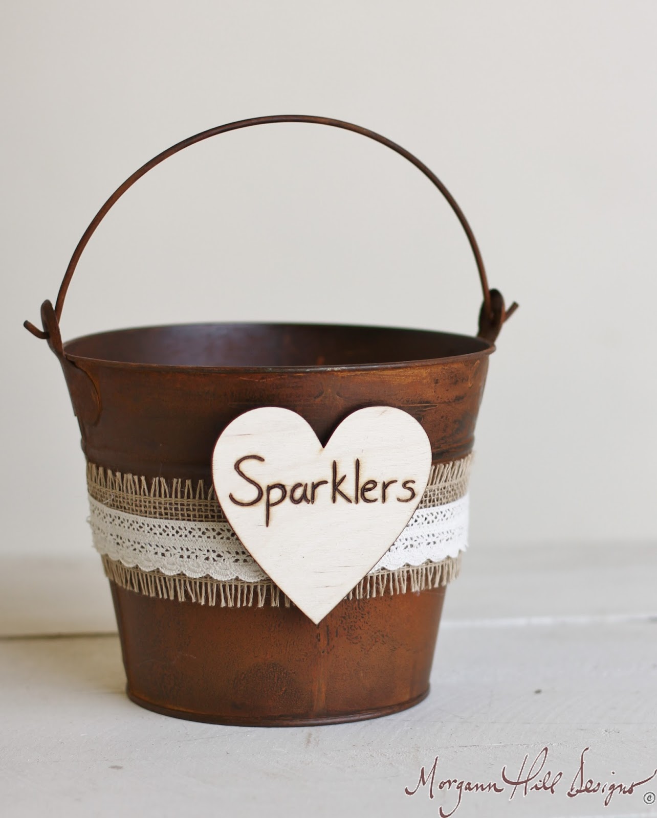 Hill Designs Wedding Sparklers Bucket Rustic Wedding Decor