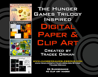 Hunger Games Themed Digital Paper & Clip Art