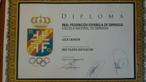 Certificado diploma de Pilates Mat Work