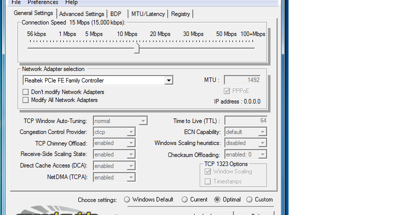 Verizon Online -- FiOS Speed Optimizer