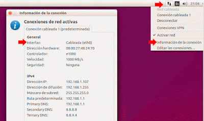 como cambiar la ip en ubuntu interfaz de red