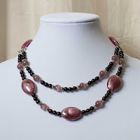 Amethyst Multi Strand Beaded Necklace by Beading Owl