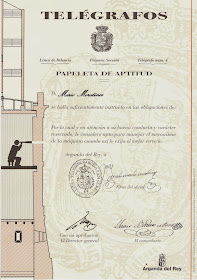 Diploma de torrero en telegrafía óptica