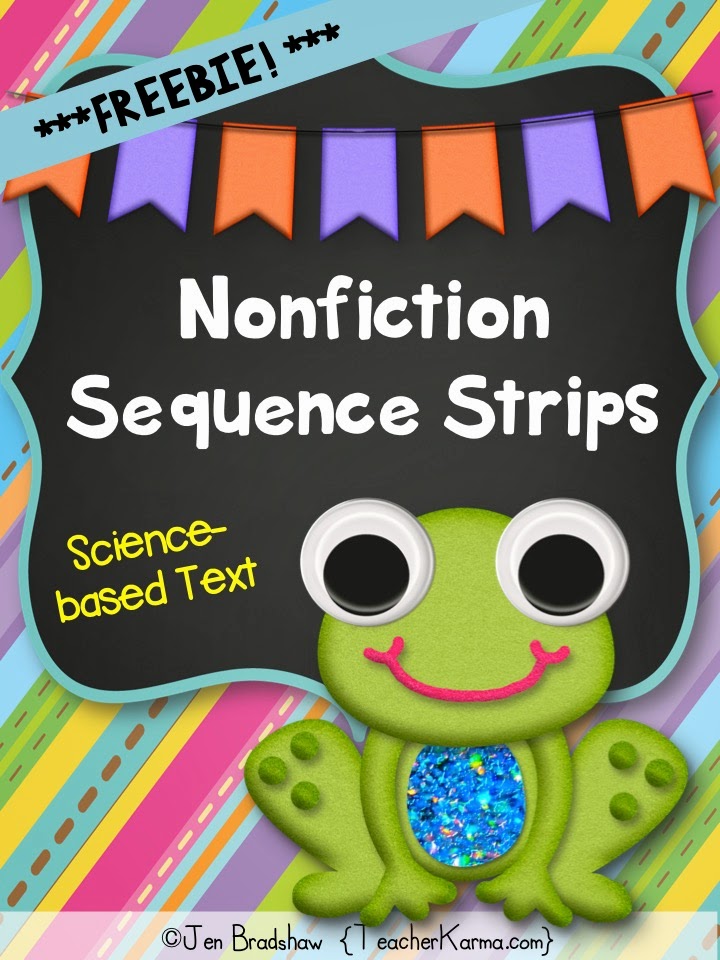 Nonfiction Sequence Strips are perfect for reading instruction.  TeacherKarma.com