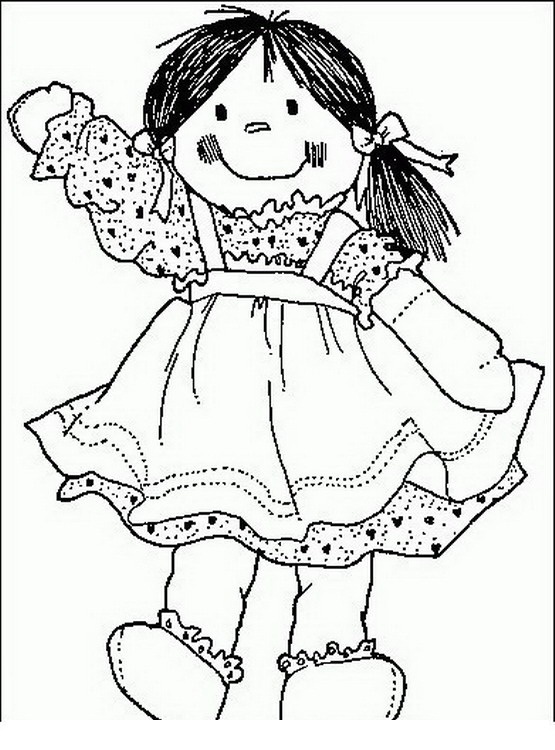 Dibujos para colorear de muñecas de trapo - Imagui