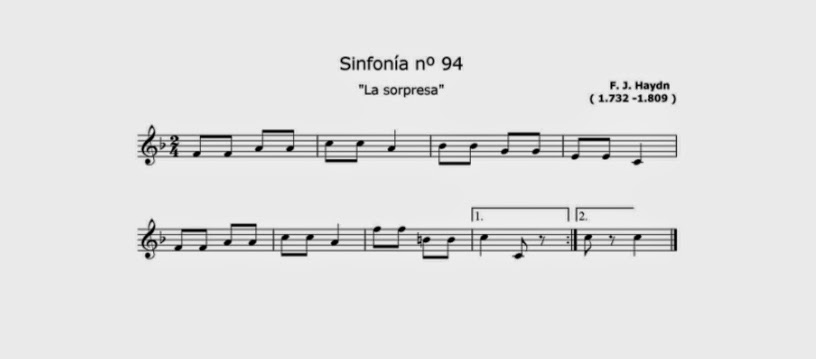 Haydn Sinfonía 94 Partituras para Flauta