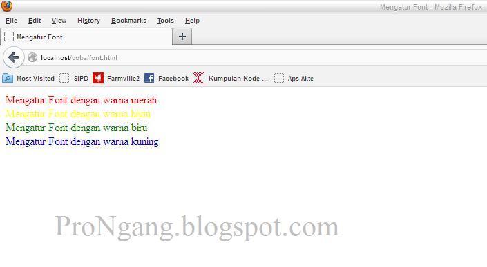 Programmer Nganggur Materi Ke 3 Html Mengatur Jenis Font Warna Font Dan Ukuran Font