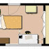 Kids room furniture layout.