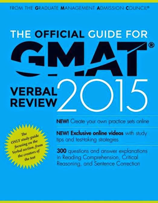 The Official Guide for GMAT® Verbal Review, 2015 Educational Resources