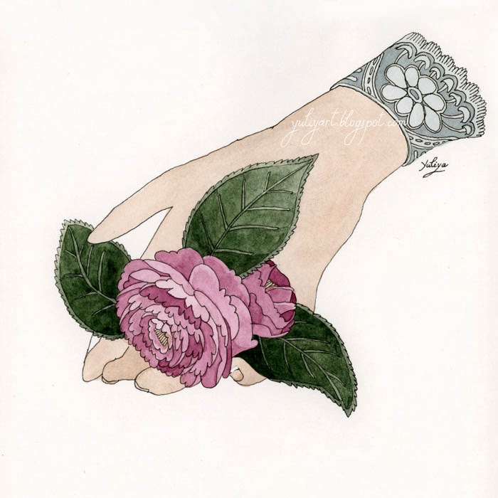 Golden Section Hand and flower