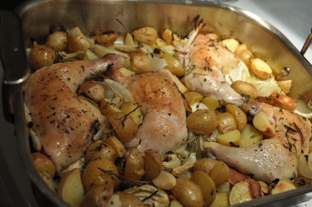 Living Deliciously in SoCal Cook Savory Roast Chicken Quarters with