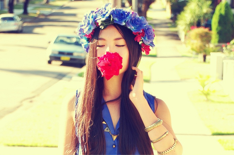 floral crown, lana del rey, DIY floral crown, floral garland, rose crown, fashion, personal style, street style, Etsy, handmade, lookbook, outfit post