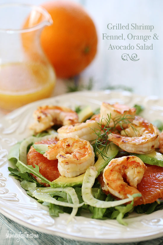 Grilled Shrimp Avocado Fennel and Orange Salad Skinnytaste Bloglovin’