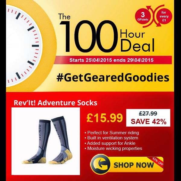 #GetGearedGoodies - Save on The Rev'it Socks  - www.GetGeared.co.uk
