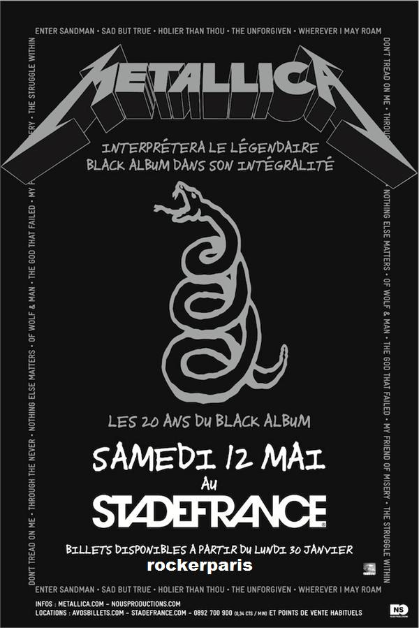 metallica stade de france poster