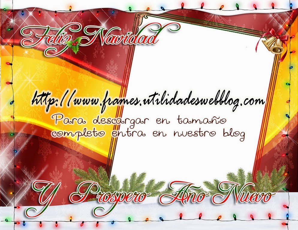 Marco para hacer fotomontajes navideños con la bandera de España