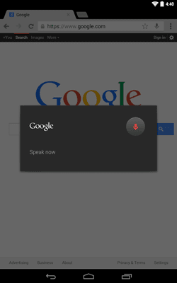 pencarian suara chrome
