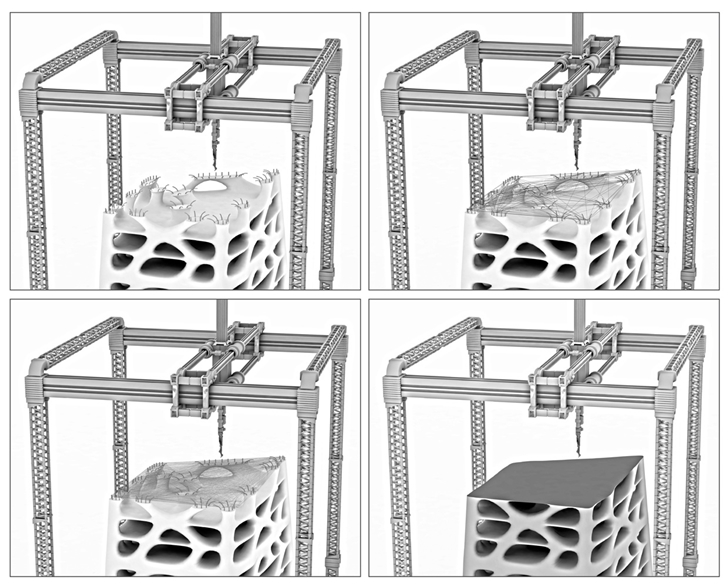 3D Printed Building Support system of 3D Printed Building