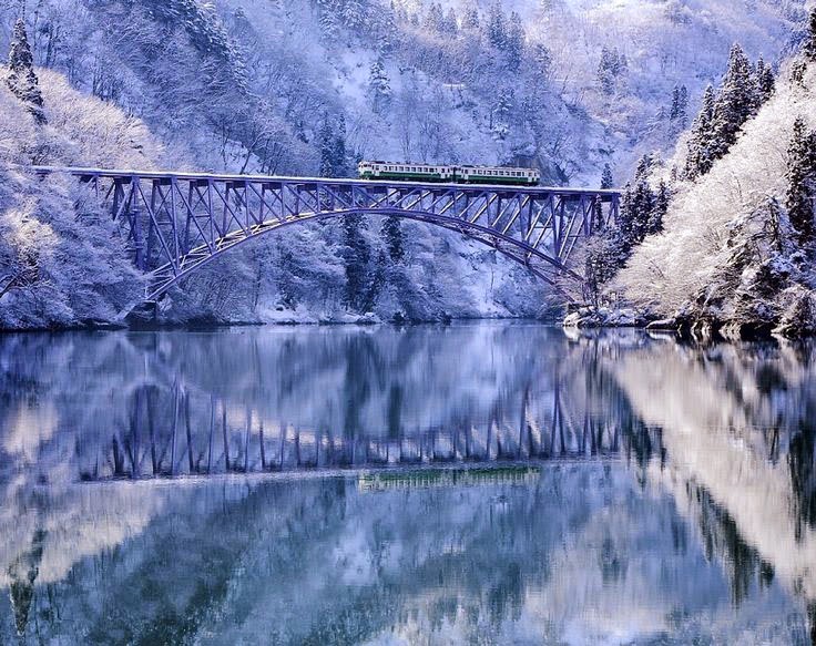 Tadami River and a Scenic Ride in the Mountains, Japan Tadami River and a Scenic Ride in the Mountains, Japan