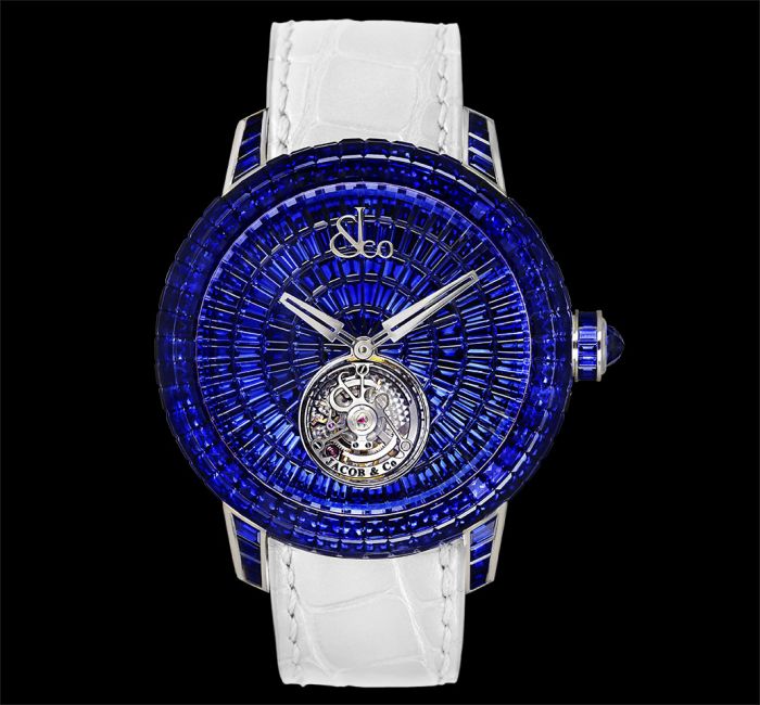 Jacob And Co Caviar Tourbillon Baguette Blue Sapphires