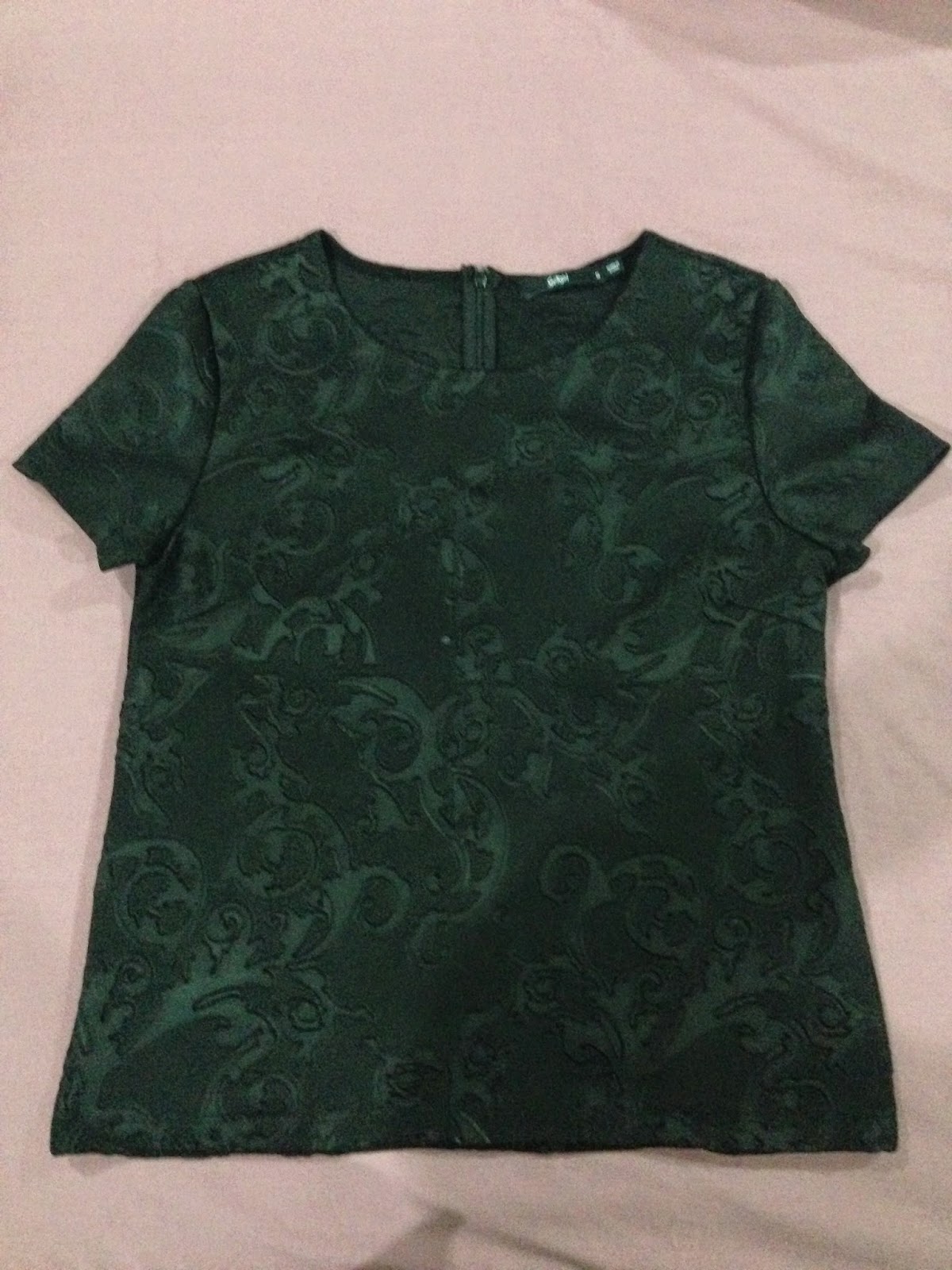 Sportsgirl Black Embossed Scuba Tee Sportsgirl Black Embossed Scuba Tee