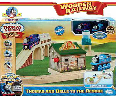 Day of the Diesels toy train model wooden railway Thomas set Belle to the rescue with water truck