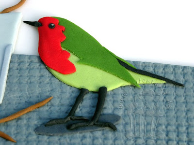 rotkehlchen robin cake torte fondant