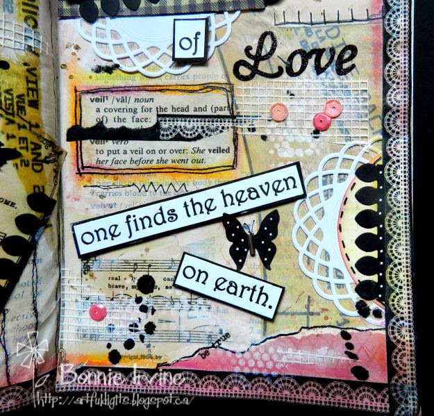 Eclectic Paperie V is for Veil altered Dictionary spread