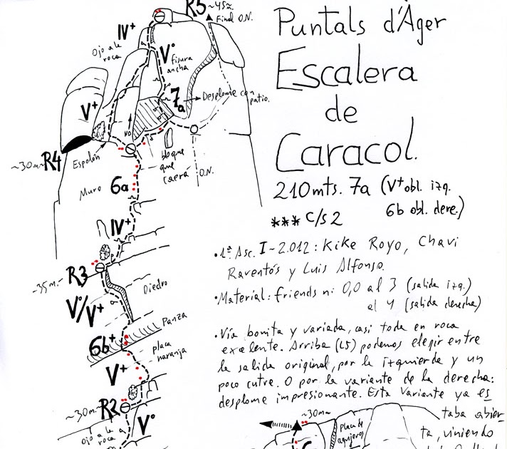 los Caracoles Majaras: ESCALERA DE CARACOL nueva vía