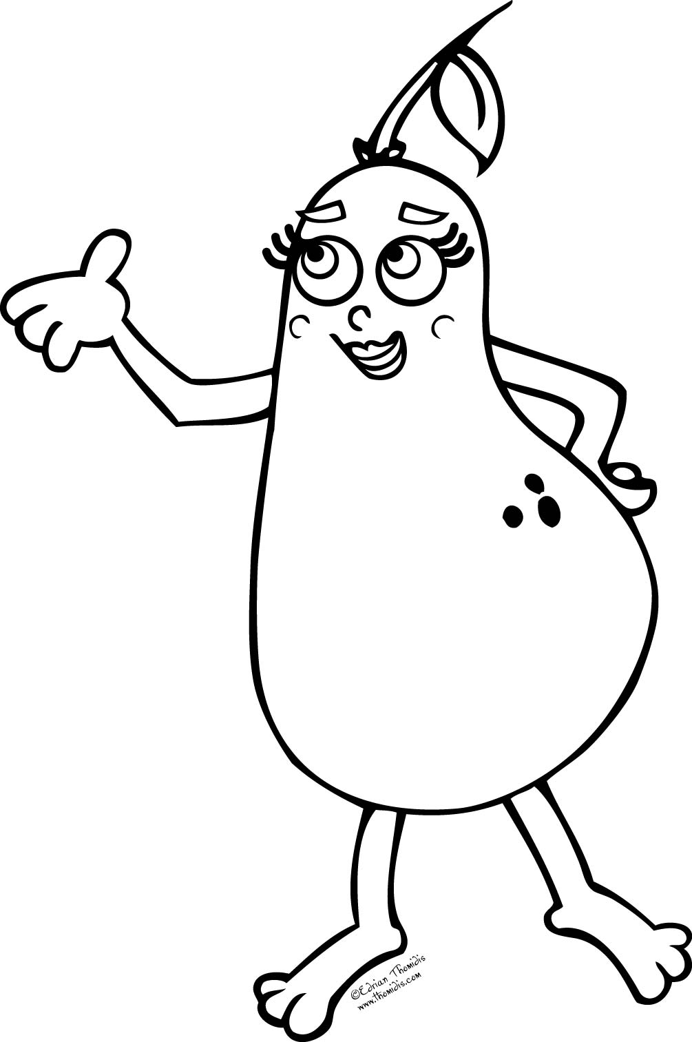 A picture paints a thousand words: FREE COLORING PAGE : PEAR
