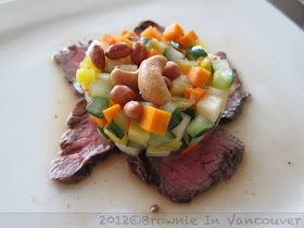 Moluccas Room Mlouccas Room salad medium rare