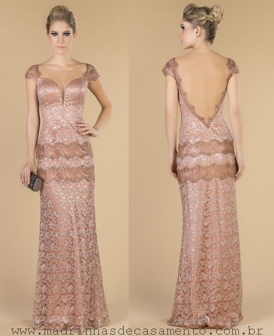 vestido de festa costa aberta