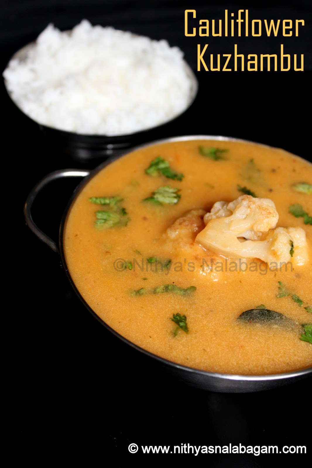 Cauliflower Kuzhambu Cauliflower Gravy Nithya's Nalabagam