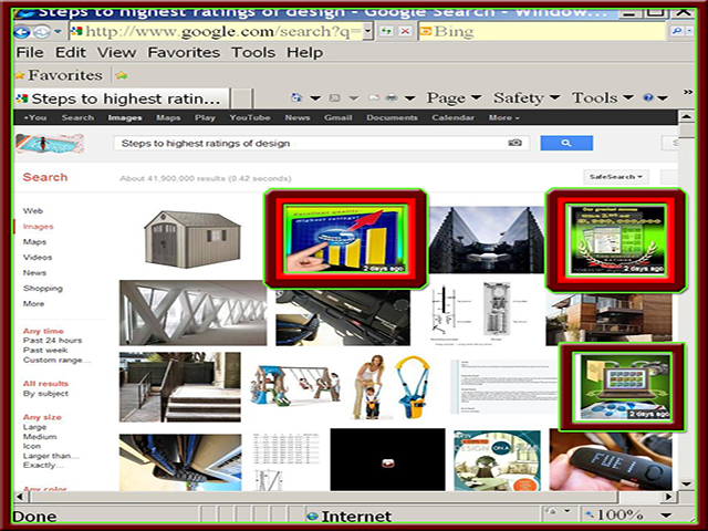Info-dizaina studijas “Orius” informatīvie attēli 3 dienas pēc publikācijas jau interneta attēlu meklētāja 1. lapas 2.,4. un13.vietās 