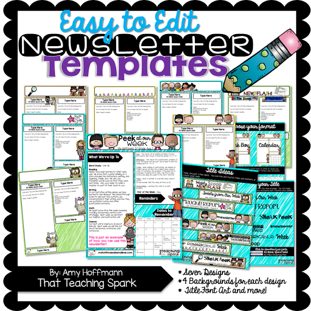 Editable Newsletter Pack And Winners That Teaching Spark Free Editable Newsletter Templates For Teachers