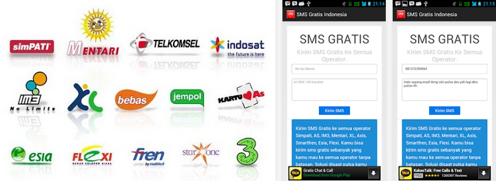 SMS Gratis Indonesia - Aplikasi SMS Android SMS Gratis Indonesia - Aplikasi SMS Android