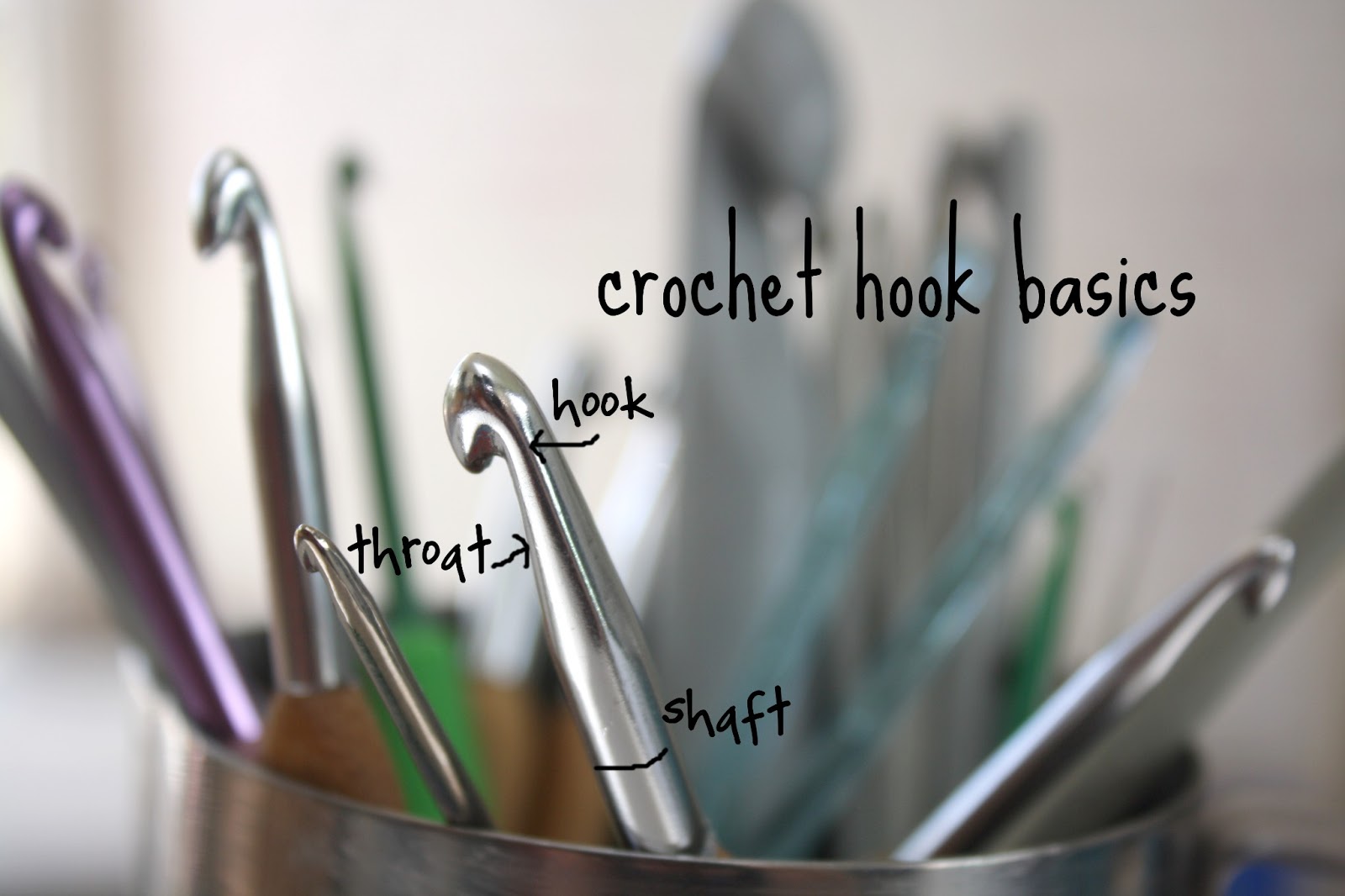 How To Crochet a Heart: crochet hooks {crochet basics}