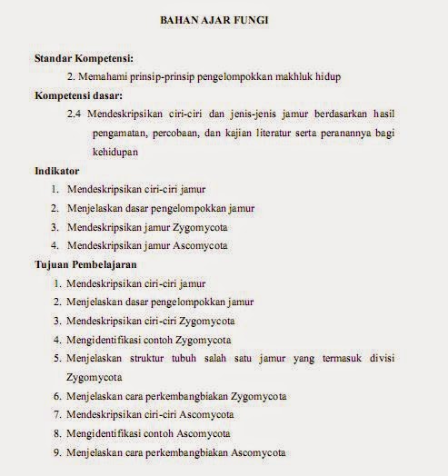 Bahan Ajar Fungi Jamur Pustaka Pandani