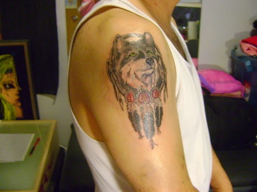 Wolf Dreamcatcher Tattoo Designs - wide 5