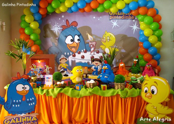 decoracao galinha pintadinha azul e amarelo:Dicas para Festas Infantis: Fenômeno: Galinha Pintadinha, sensação decoracao galinha pintadinha azul e amarelo:Dicas para Festas Infantis: Fenômeno: Galinha Pintadinha, sensação