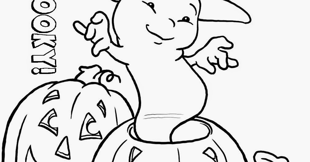 Pumpkin and Ghost Halloween Coloring Pages