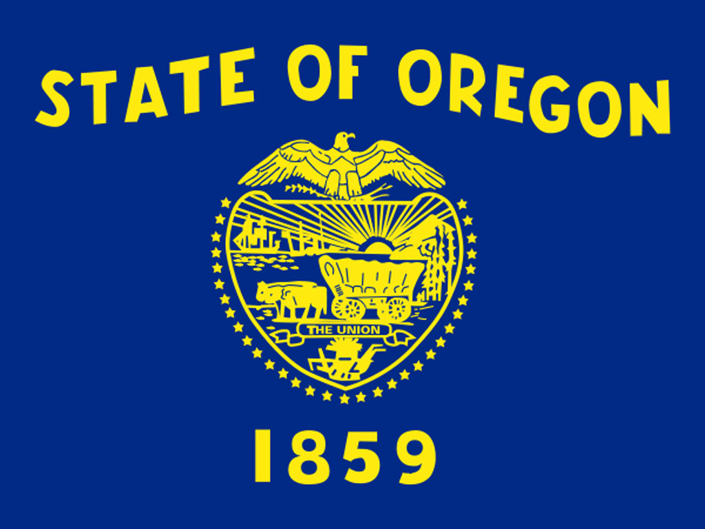 State Flag of Oregon, USA - American Images