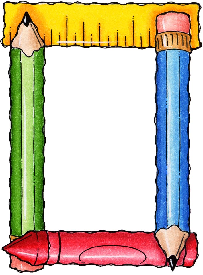 Marcos escolares. Bordes ~ Rayito de Colores