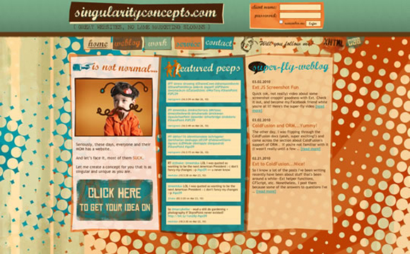 Retro and Vintage Styled Website design