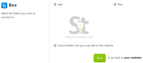 SocialFolders sync options